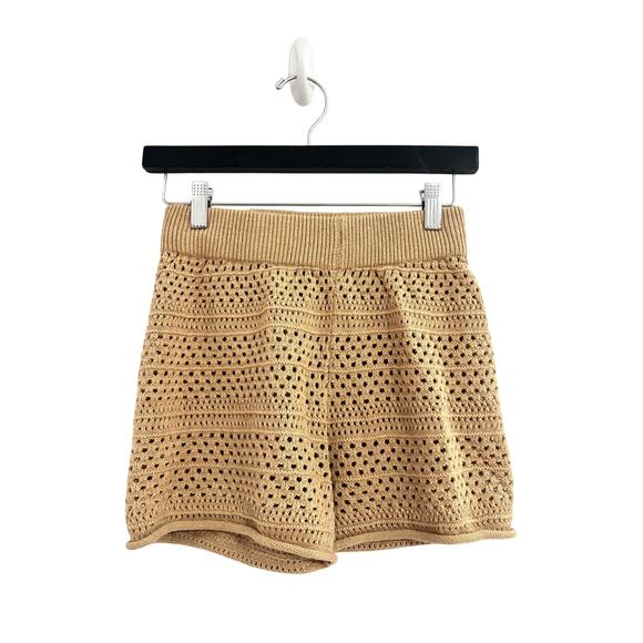 Sincerely Jules Tan Brown Crochet Shorts - Picture 2 of 6